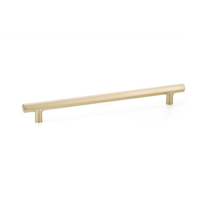 Emtek 86685US4 Mod Hex Extended Cabinet Pull with 6" Center to Center Satin Brass Finish Sparrow Supply