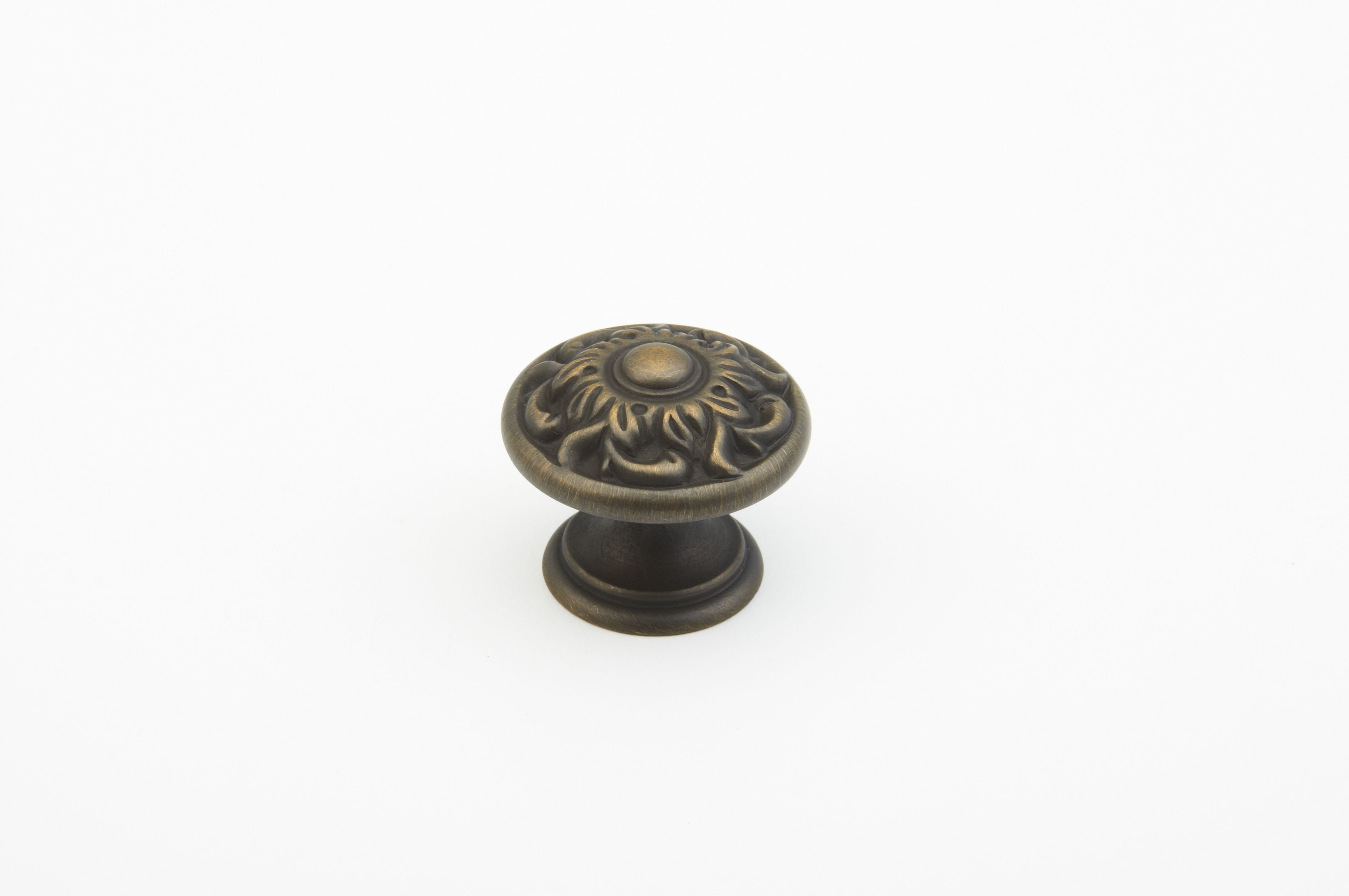 Schaub 870-RB 1-3/8" Corinthian Cabinet Knob Redington Brass Finish Sparrow Supply