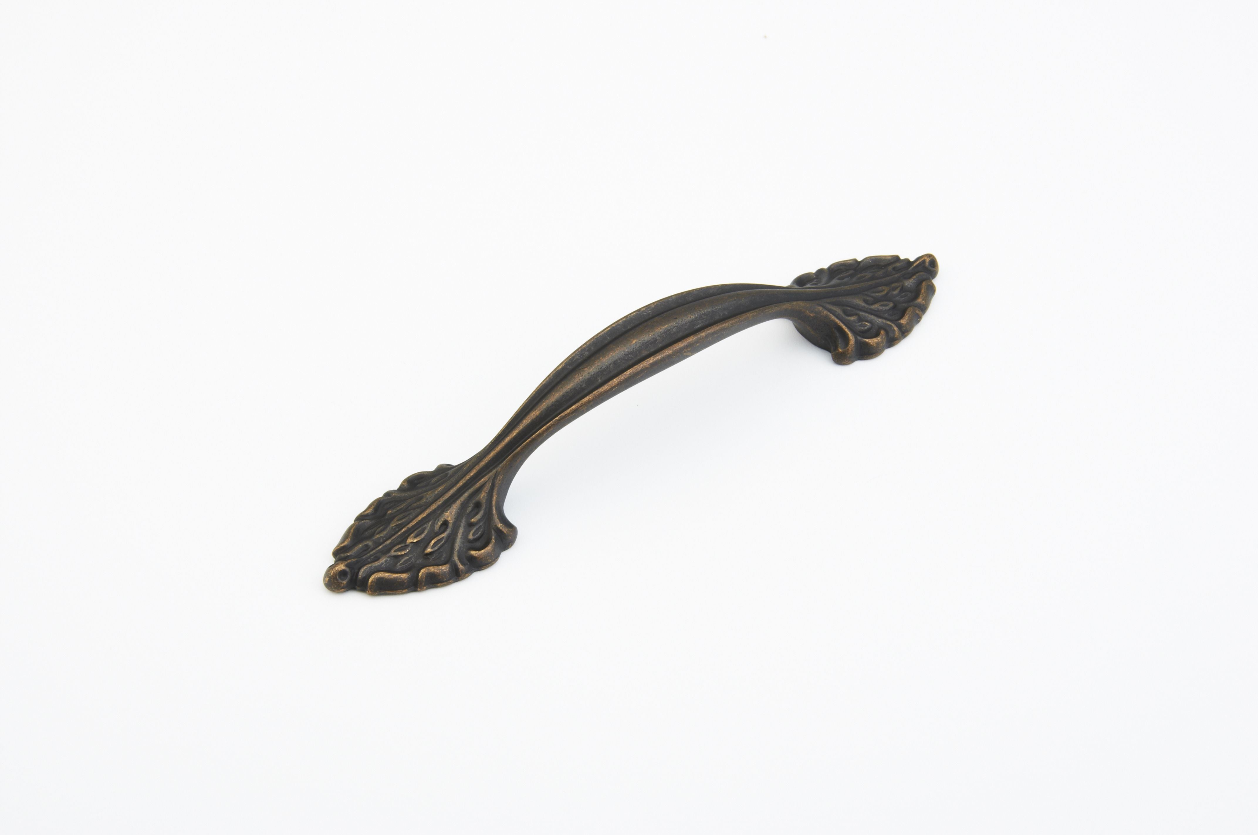 Schaub 871-ABZ 96mm Center to Center Corinthian Cabinet Pull Ancient Bronze Finish Sparrow Supply