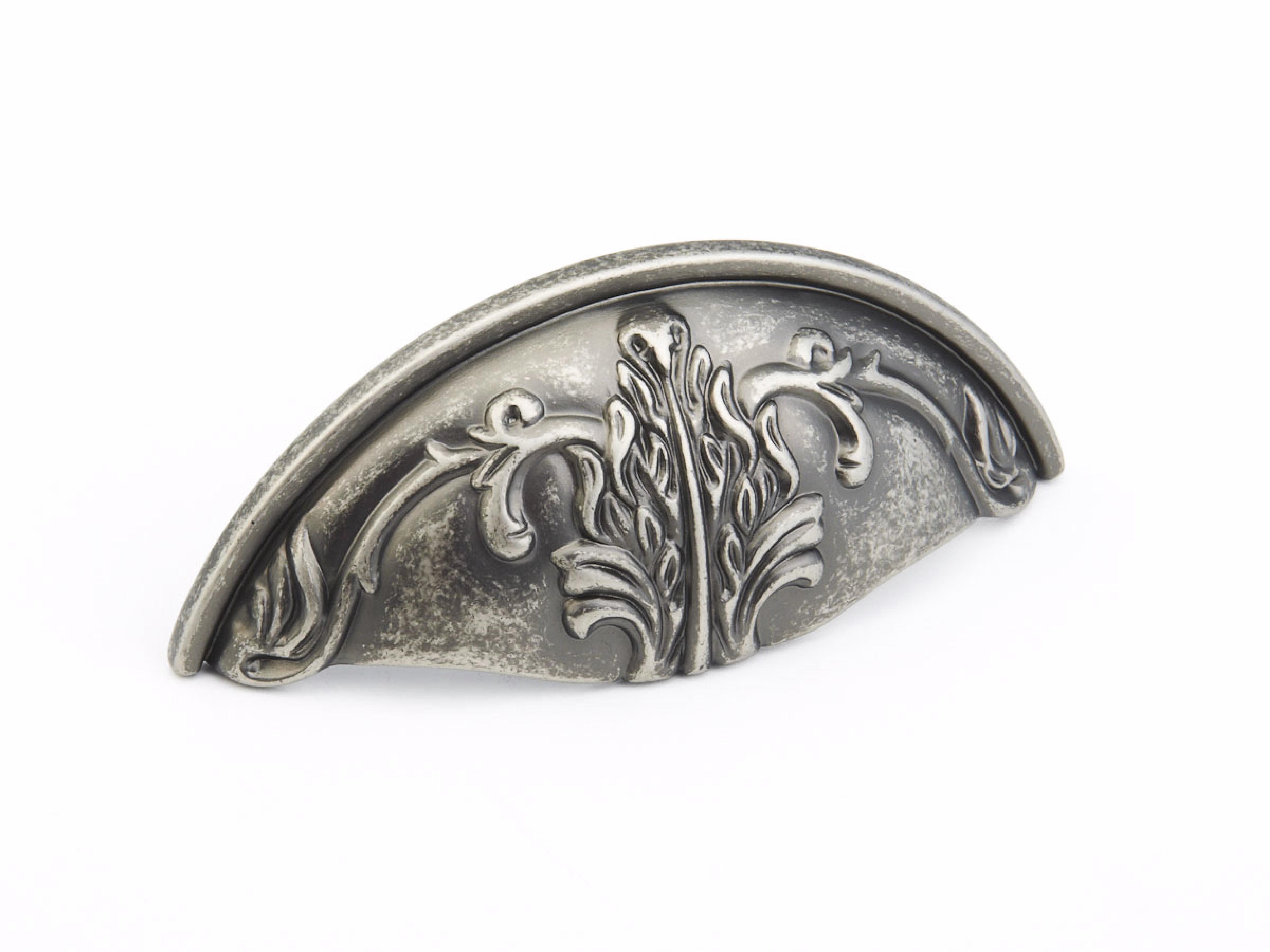 Schaub 872-CRS 3" Center to Center Corinthian Cup Pull Corinthian Silver Finish Sparrow Supply