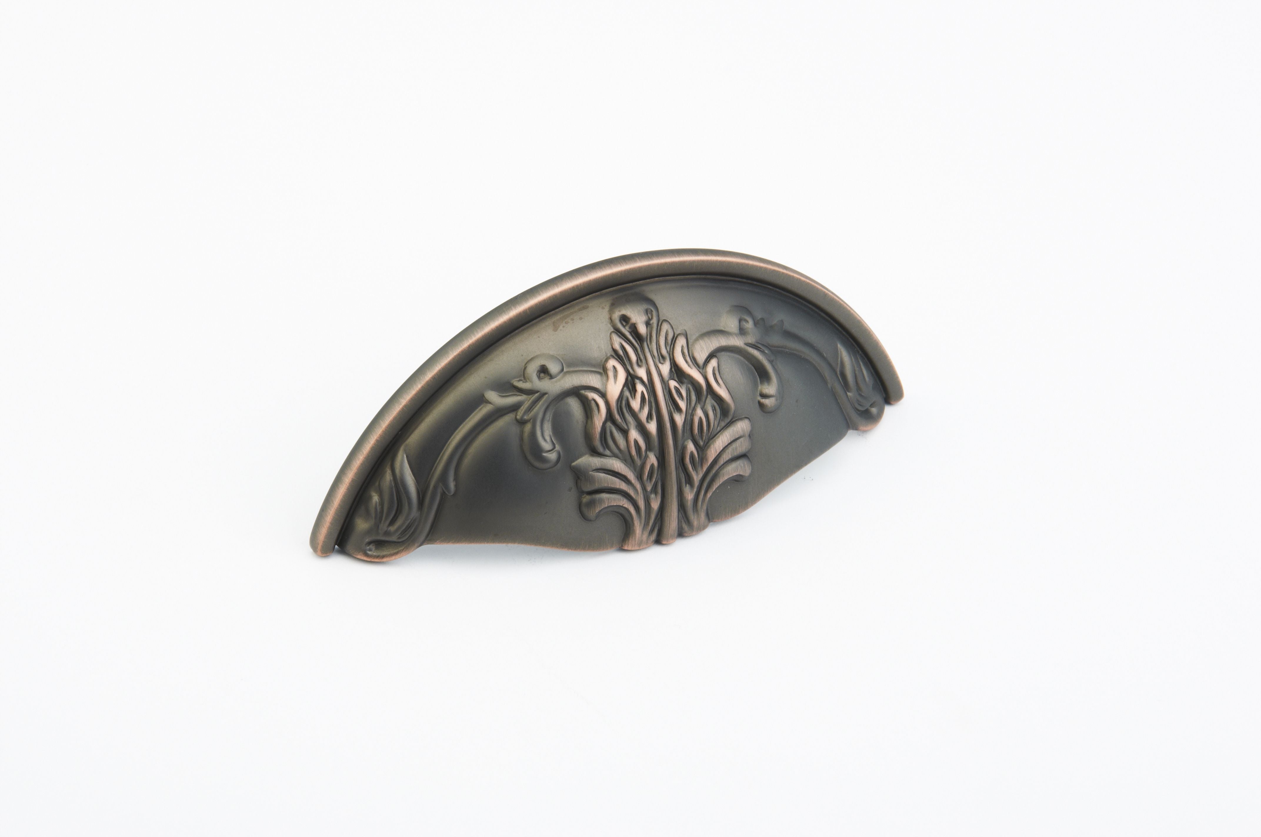 Schaub 872-MIBZ 3" Center to Center Corinthian Cup Pull Michelangelo Bronze Finish Sparrow Supply