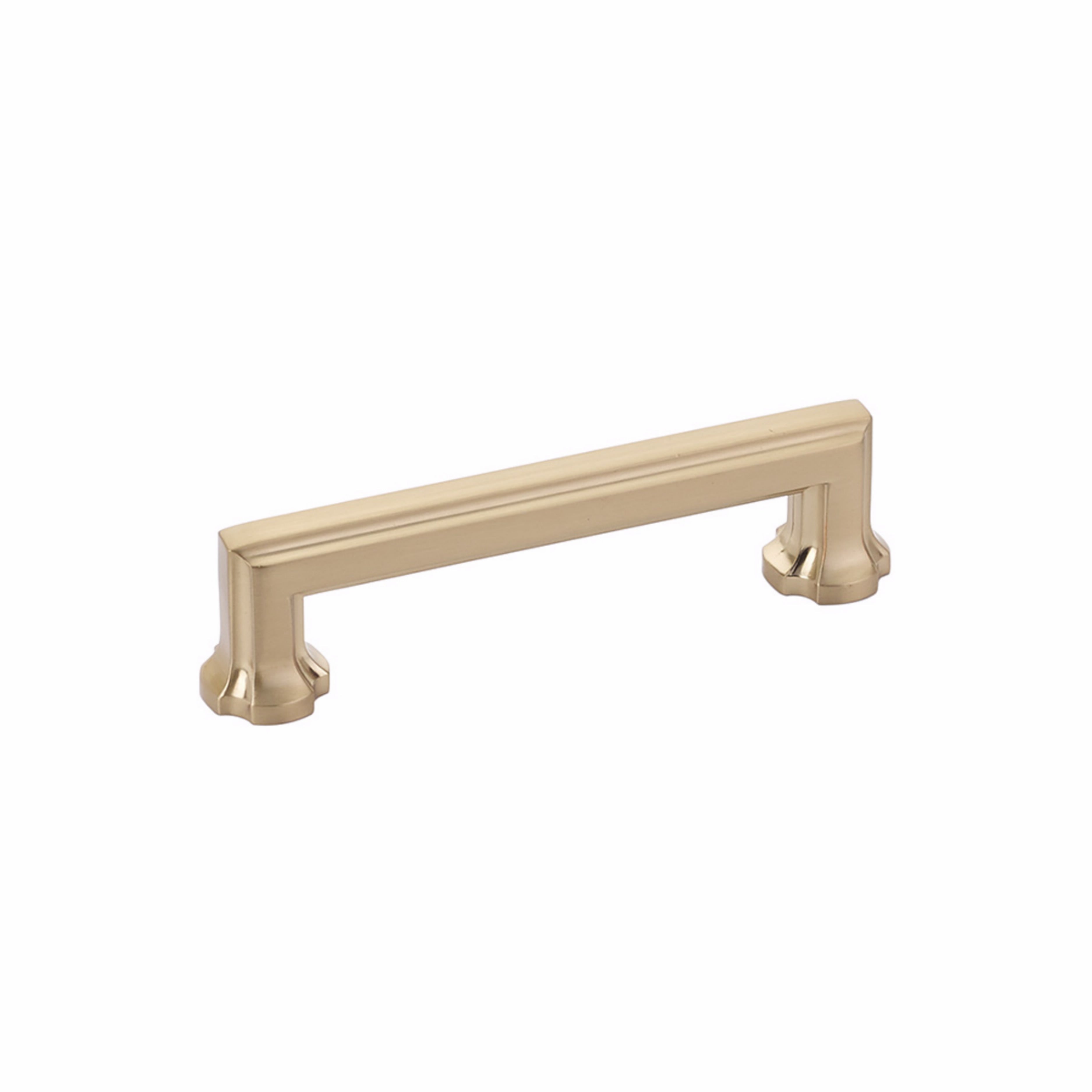 Schaub 877-SSB 4" Center to Center Empire Cabinet Pull Signature Satin Brass Finish Sparrow Supply