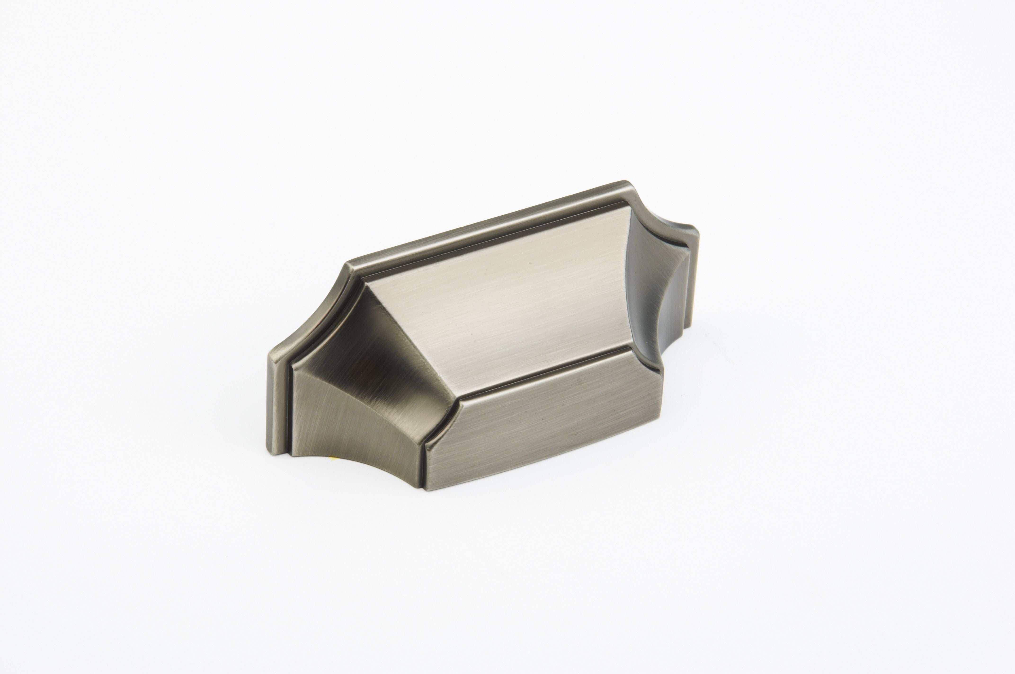 Schaub 878-AN 3" Center to Center Empire Cup Pull Antique Nickel Finish Sparrow Supply
