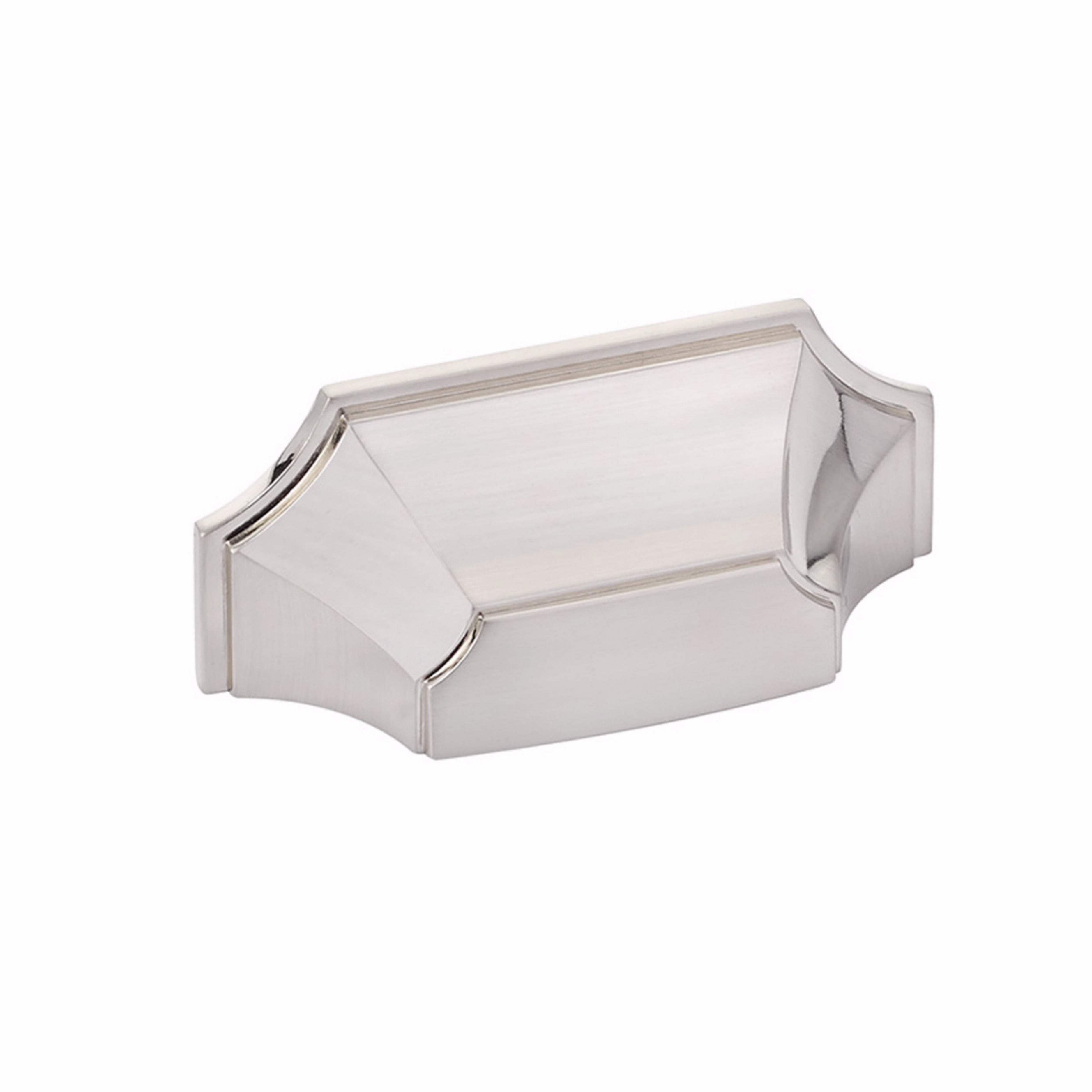 Schaub 878-BN 3" Center to Center Empire Cup Pull Brushed Nickel Finish Sparrow Supply