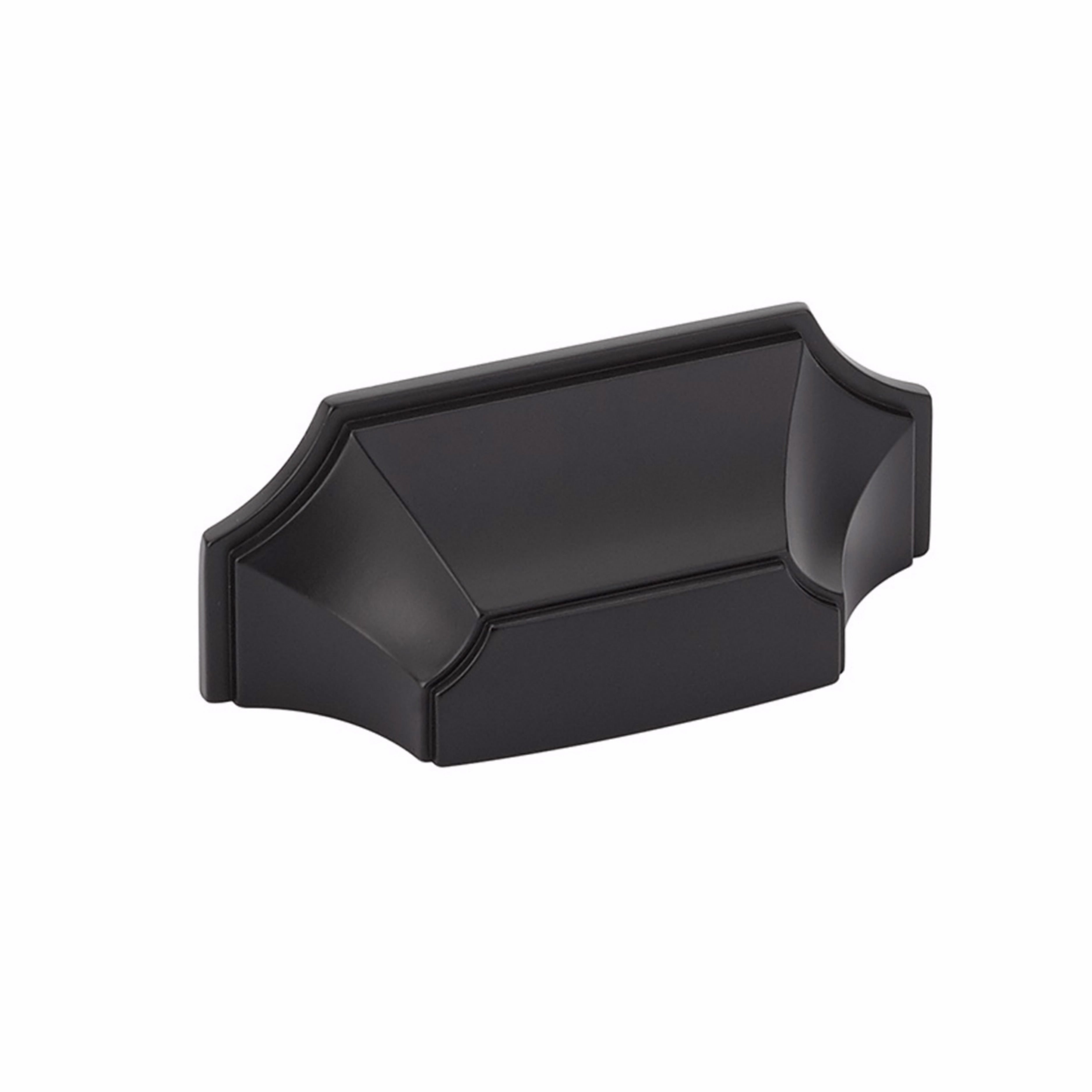 Schaub 878-MB 3" Center to Center Empire Cup Pull Matte Black Finish Sparrow Supply