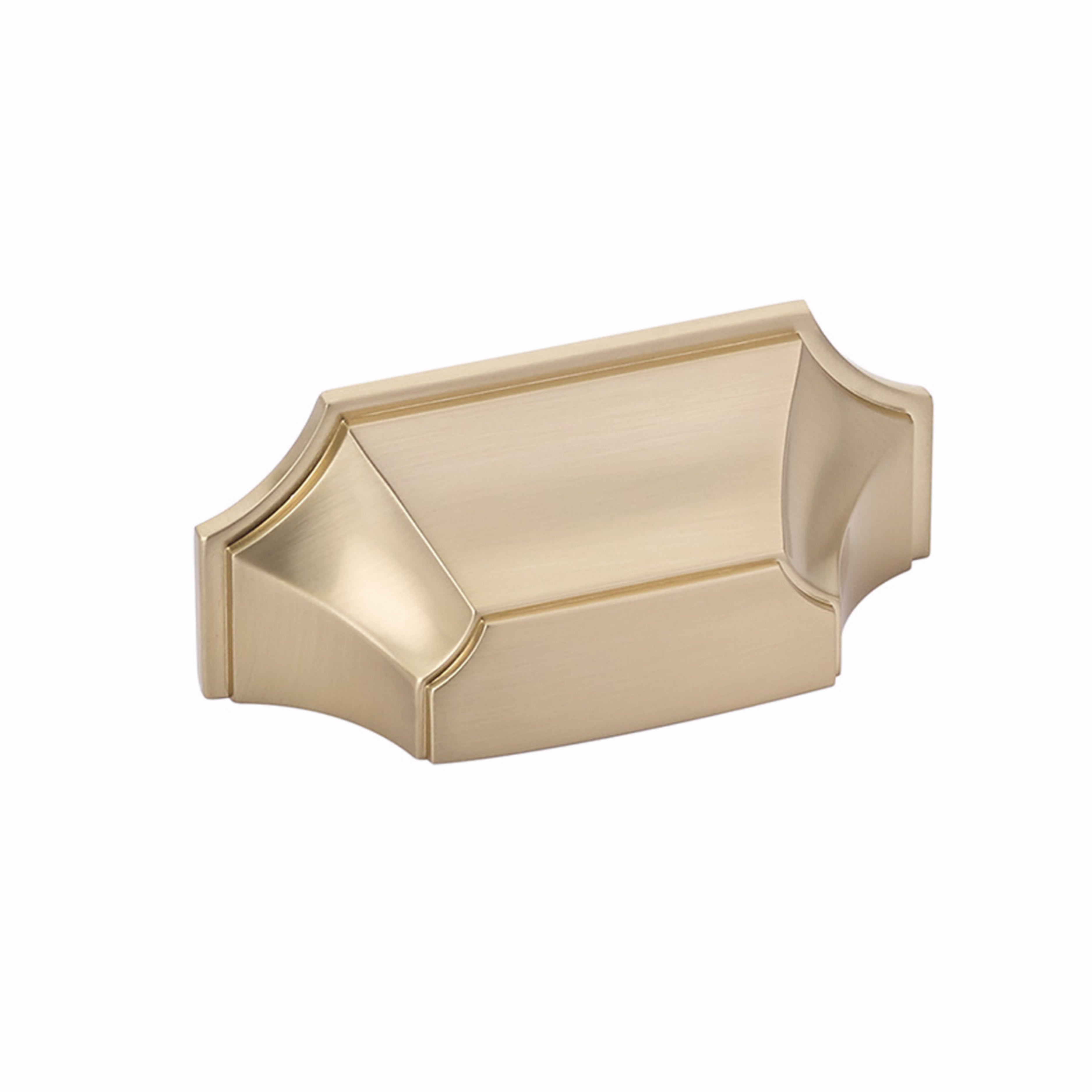 Schaub 878-SSB 3" Center to Center Empire Cup Pull Signature Satin Brass Finish Sparrow Supply