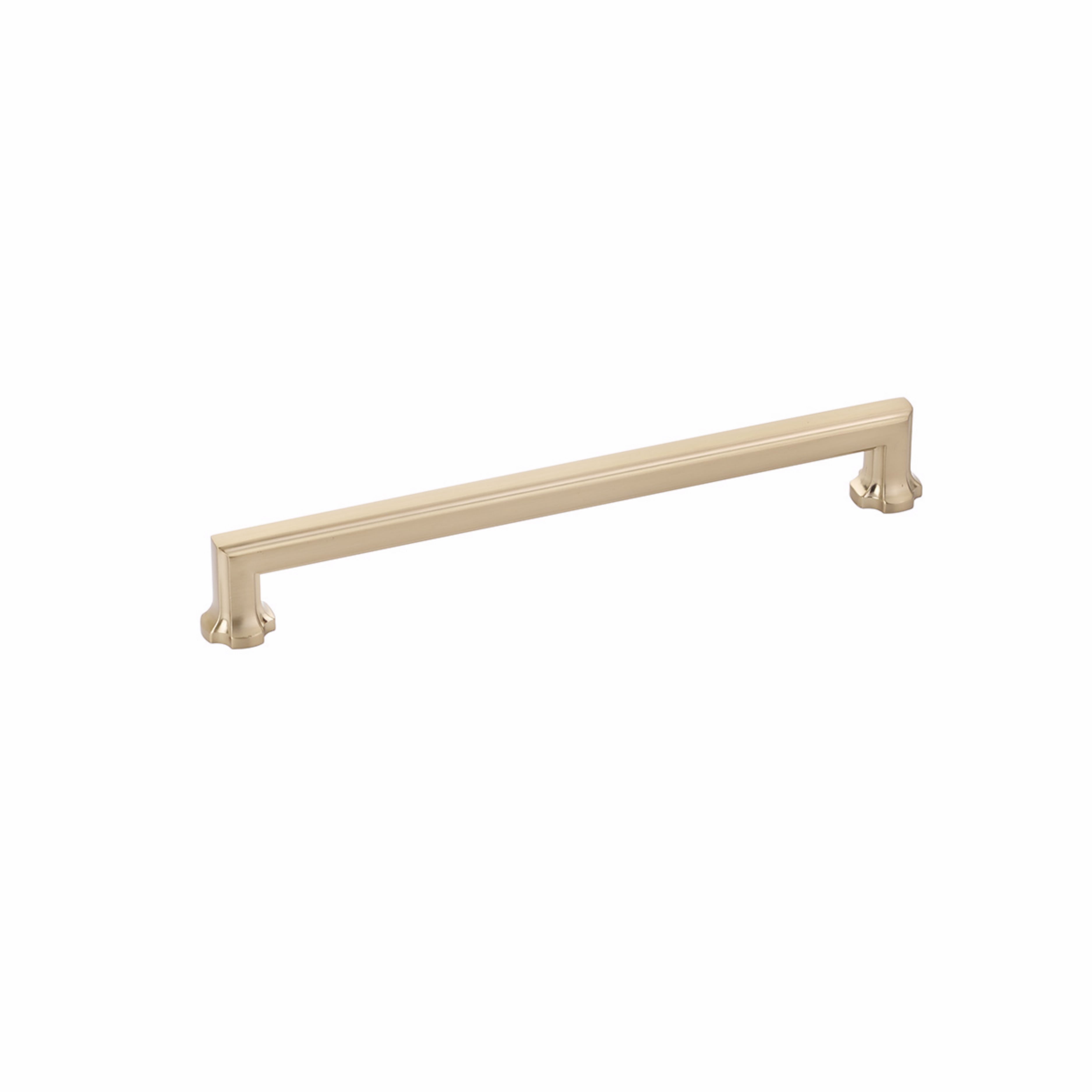 Schaub 879-SSB 8" Center to Center Empire Cabinet Pull Signature Satin Brass Finish Sparrow Supply