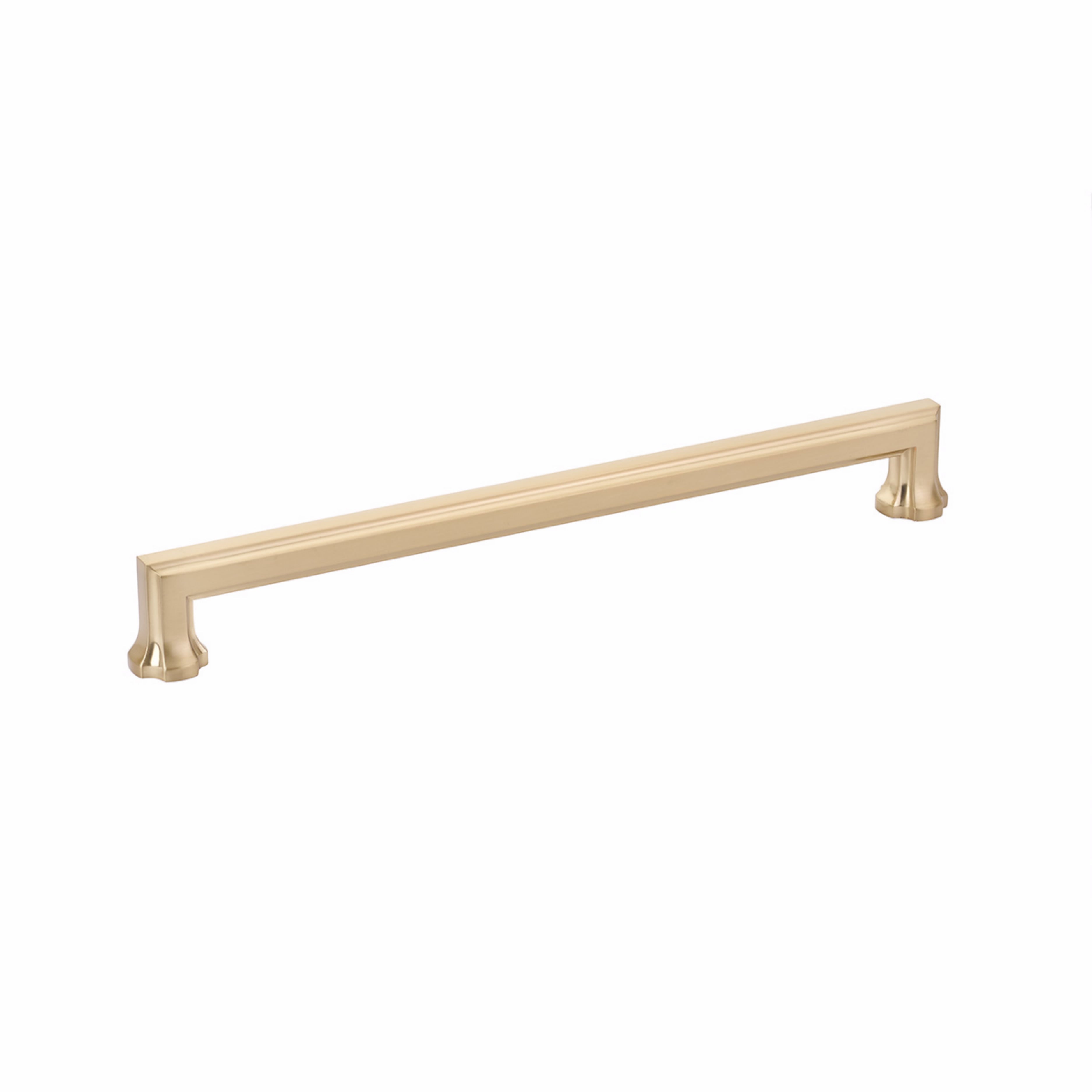 Schaub 880-SSB 12" Center to Center Empire Appliance Pull Signature Satin Brass Finish Sparrow Supply