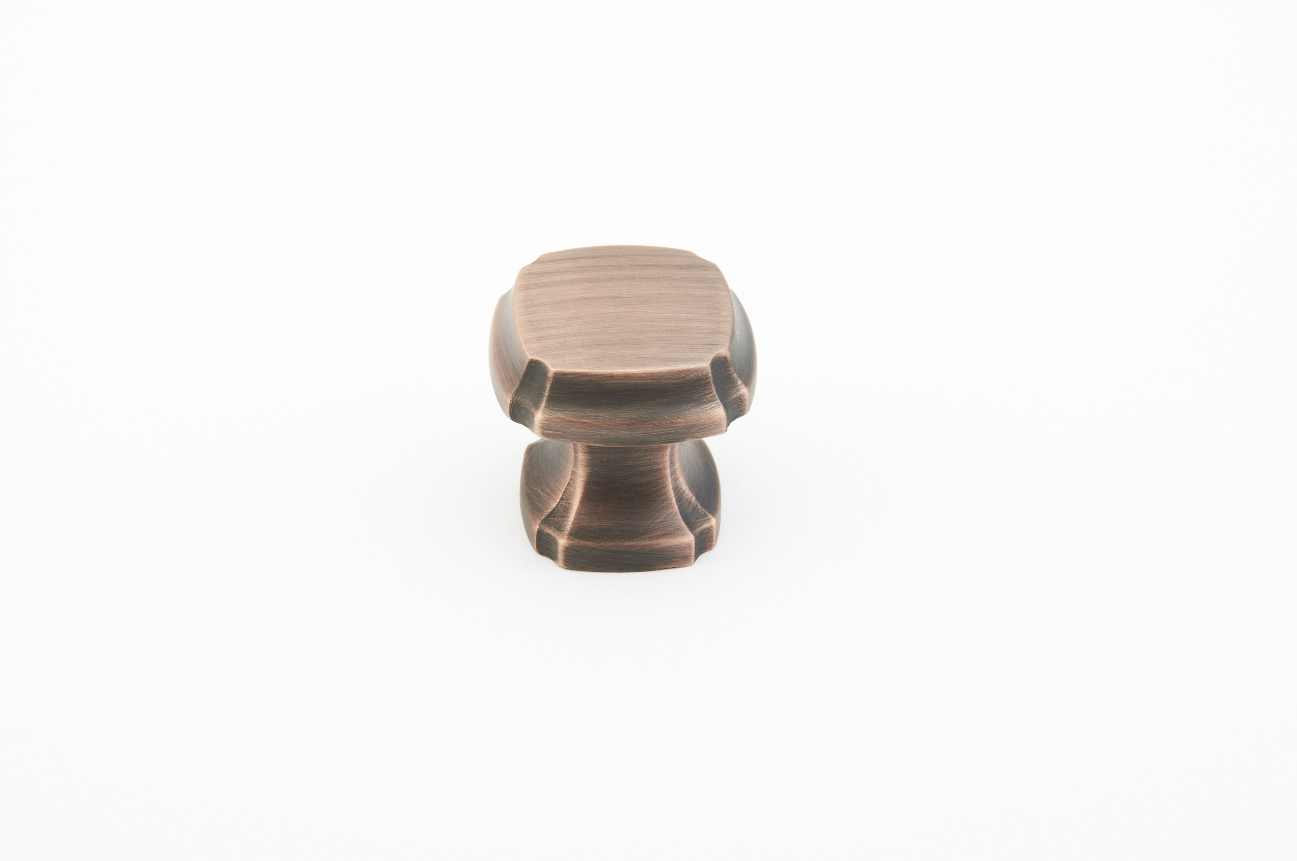 Schaub 882-EBZ 1-3/8" Empire Square Cabinet Knob Empire Bronze Finish Sparrow Supply