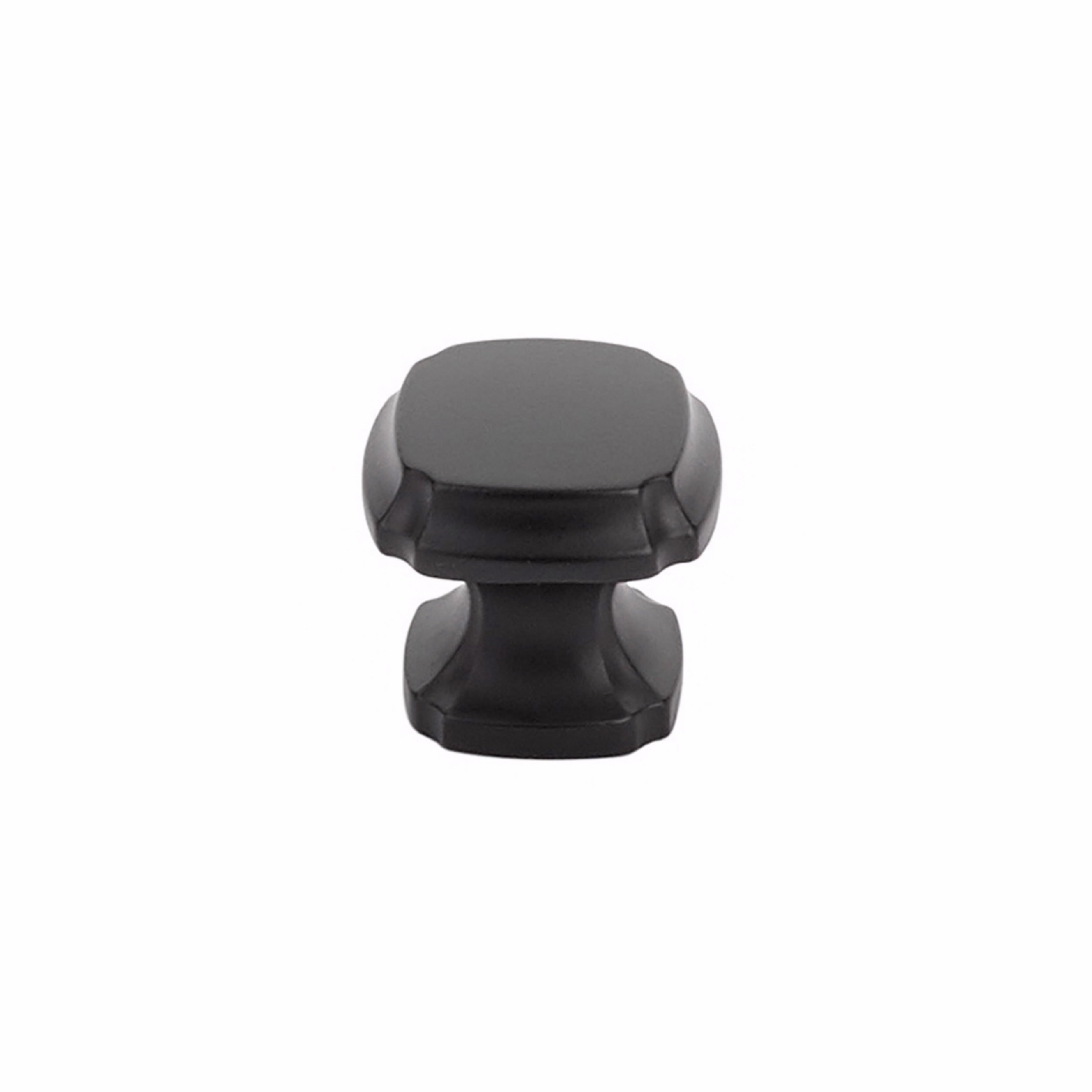 Schaub 882-MB 1-3/8" Empire Square Cabinet Knob Matte Black Finish Sparrow Supply