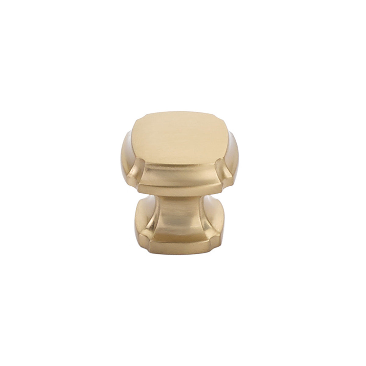 Schaub 882-SSB 1-3/8" Empire Square Cabinet Knob Signature Satin Brass Finish Sparrow Supply