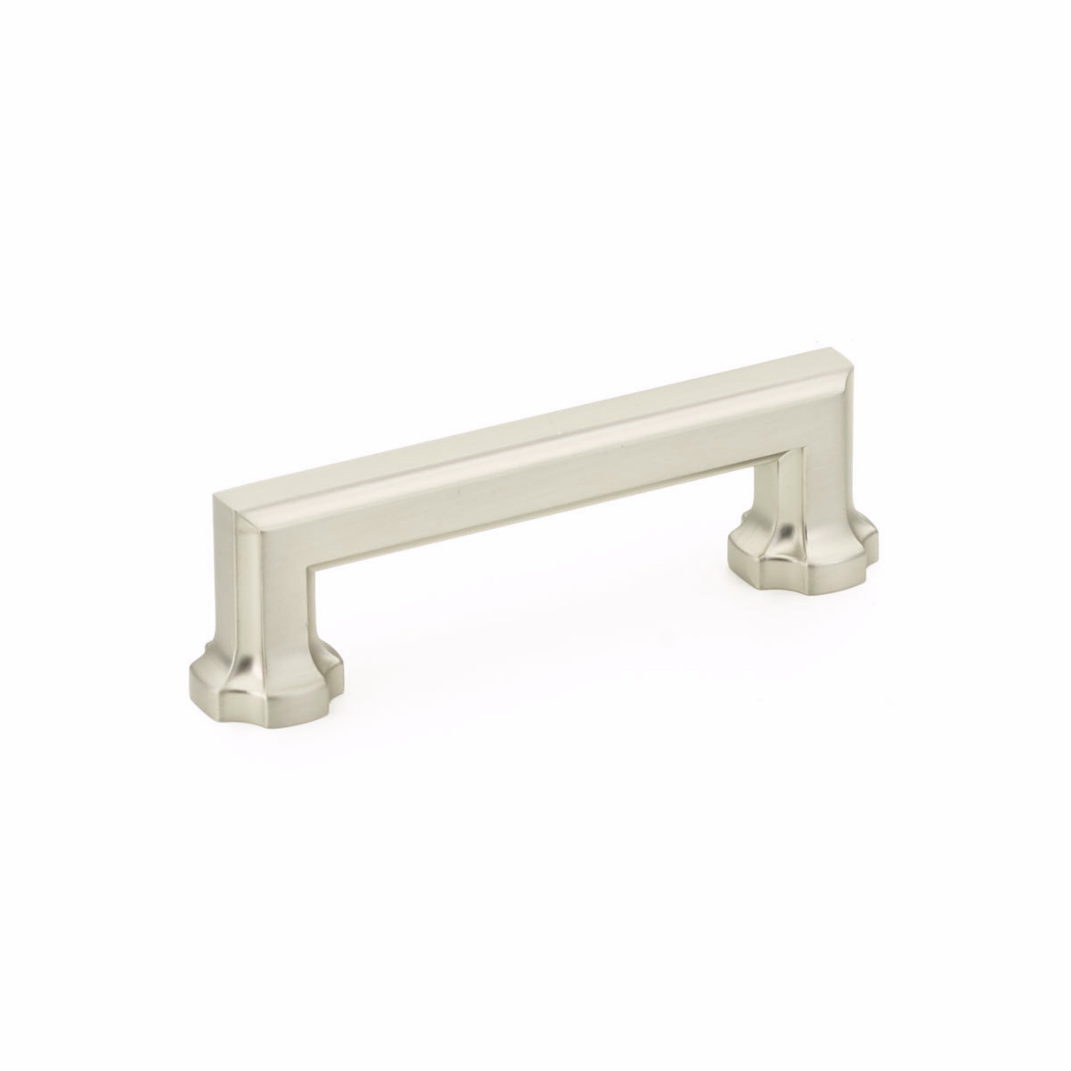 Schaub 883-15 3-1/2" Center to Center Empire Cabinet Pull Satin Nickel Finish Sparrow Supply