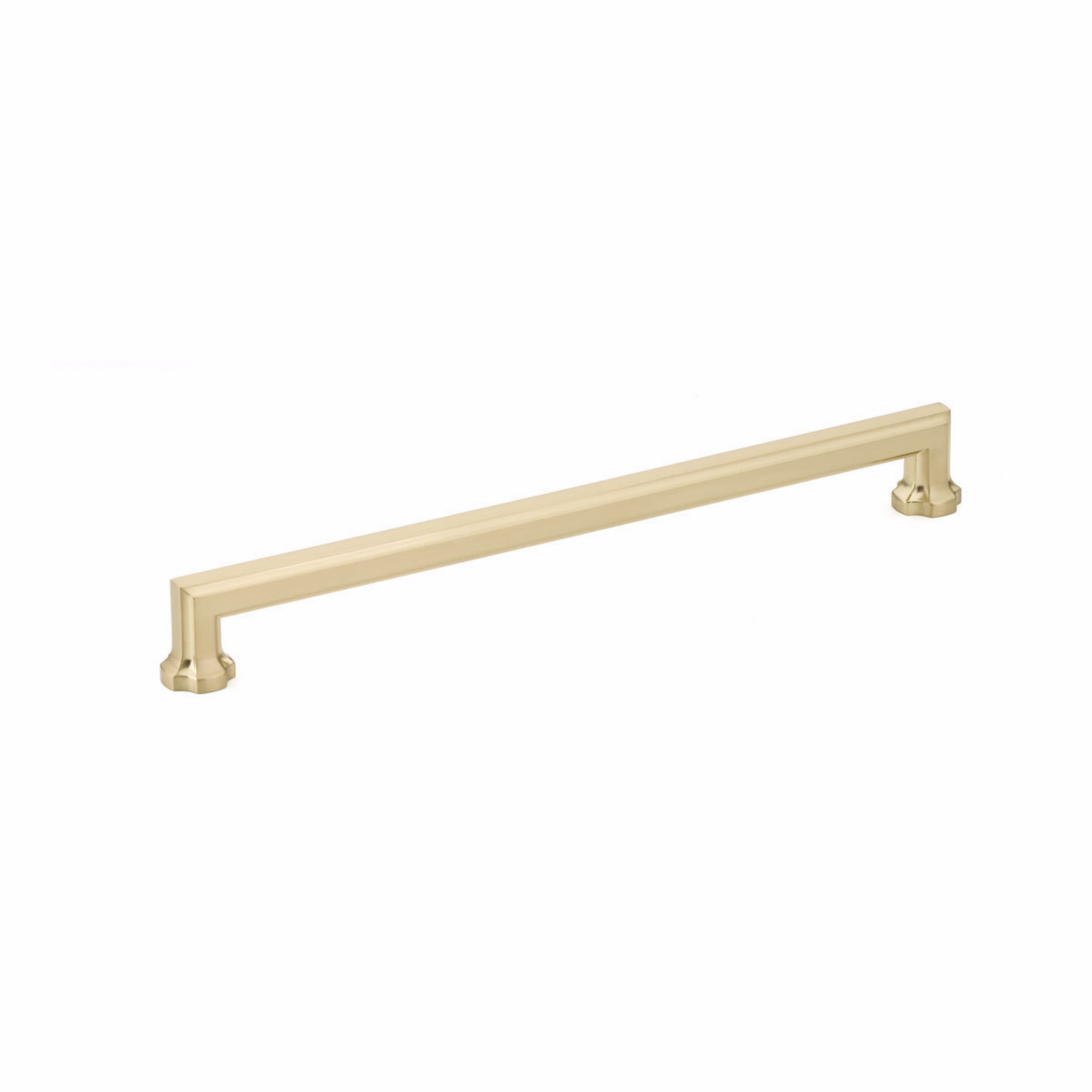 Schaub 886-SSB 10" Center to Center Empire Cabinet Pull Signature Satin Brass Finish Sparrow Supply