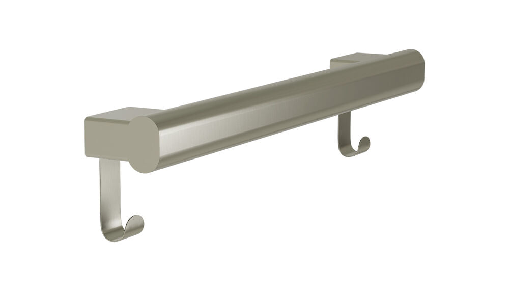 Bradley 8B1-0011896-BN Grab Bar Oval, Stainless Satin-w/Hooks, 18" Brushed Nickel