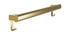 Bradley 8B1-0012496-BR Grab Bar Oval, Stainless Satin-w/Hooks, 24" Brushed Brass Sparrow Supply