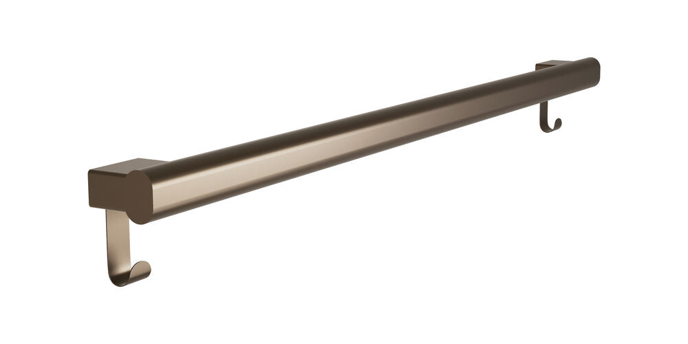 Bradley 8B1-0013696-BZ Grab Bar Oval, Stainless Satin-w/Hooks, 36" Brushed Bronze