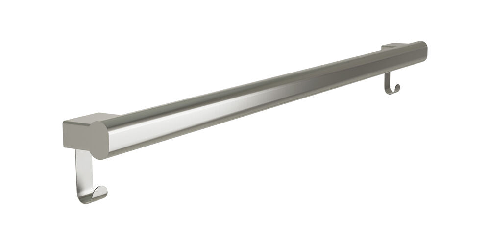 Bradley 8B1-0013696-BS Grab Bar Oval, Stainless Satin-w/Hooks, 36" Brushed Stainless