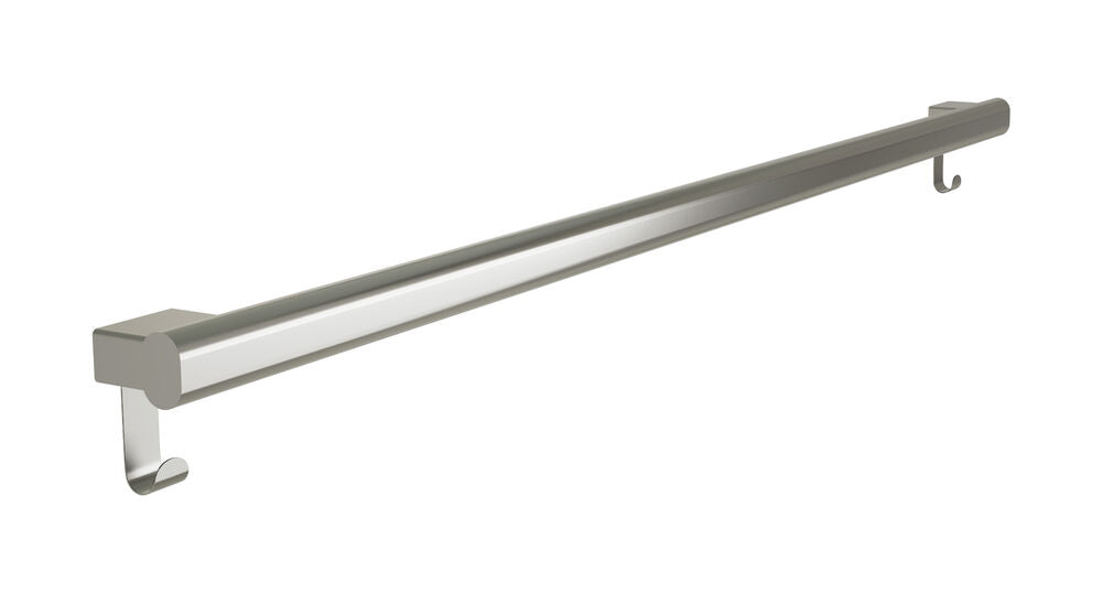 Bradley 8B1-0014896-BS Grab Bar Oval, Stainless Satin-w/Hooks, 48" Brushed Stainless
