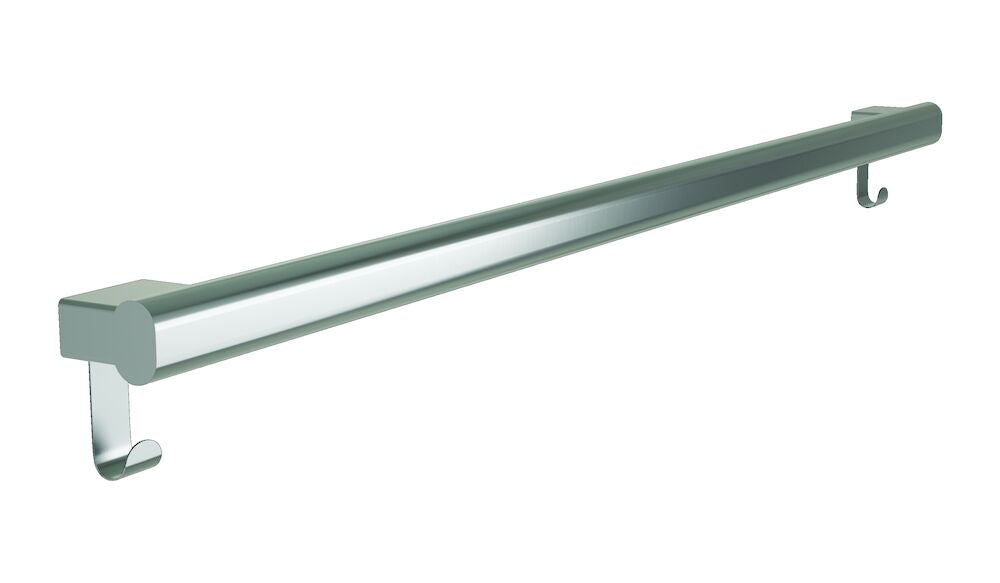 Bradley 8B1-0014296 Grab Bar Oval, Stainless Satin-w/Hooks, 42"