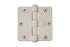 Emtek 91023US15 Pair of 3-1/2" x 3-1/2" 1/4" Radius Steel Residential Duty Hinges Satin Nickel Finish