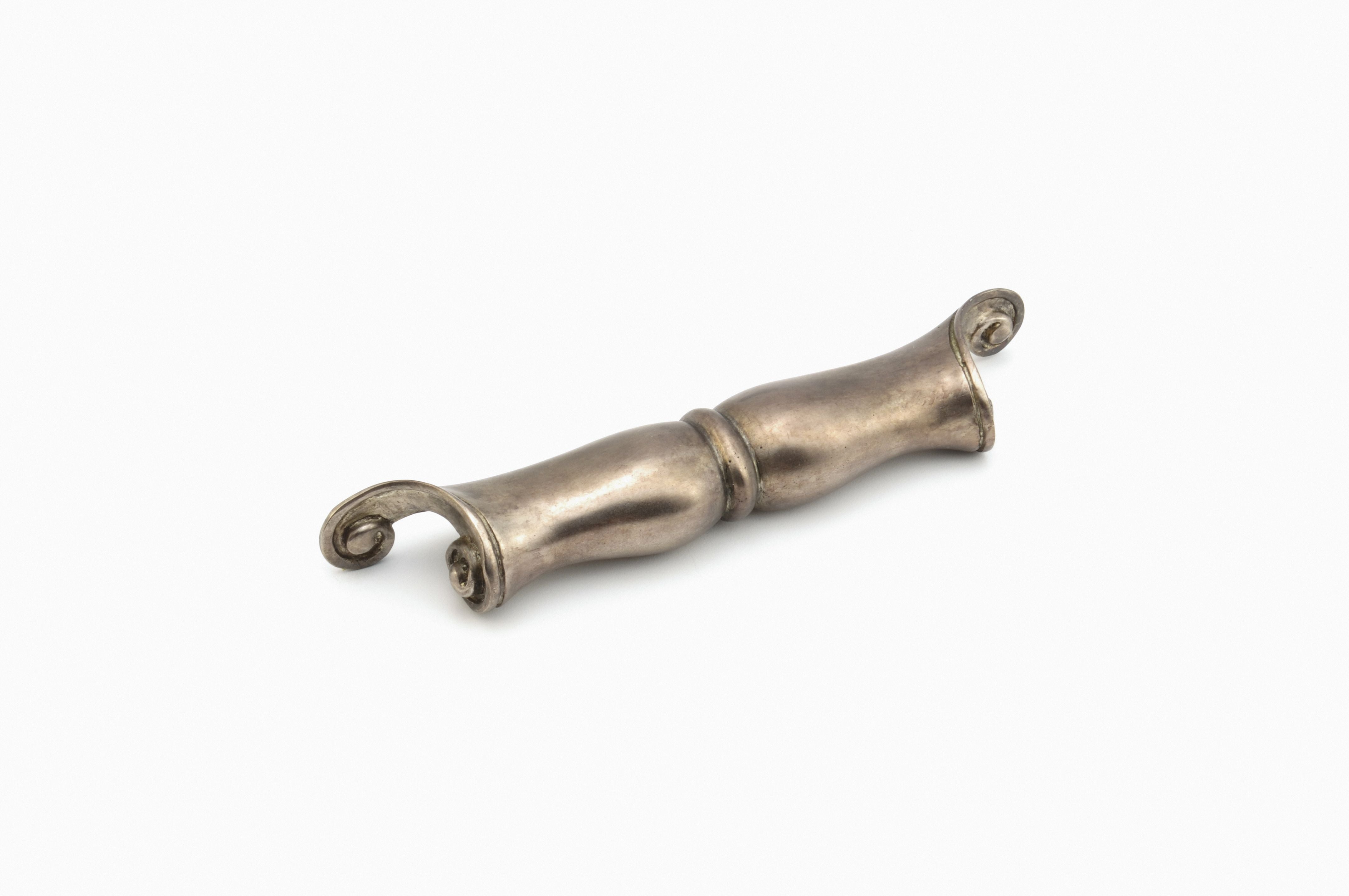 Schaub 919-MSL 6-1/2" Center to Center French Court Cup Pull Monticello Silver Finish Sparrow Supply