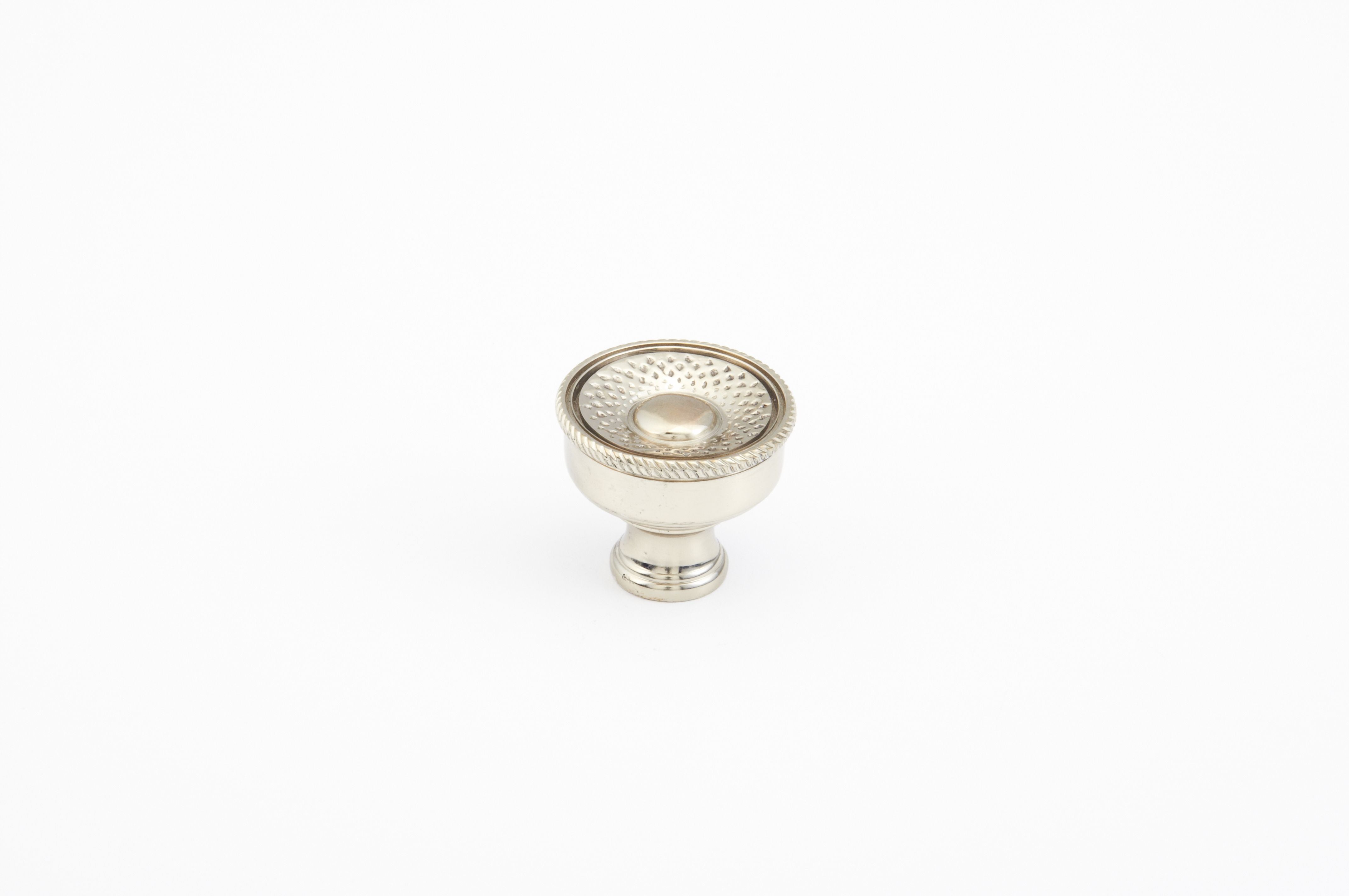 Schaub 927-WB 1-1/4" Sonata Concave Round Cabinet Knob White Brass Finish Sparrow Supply