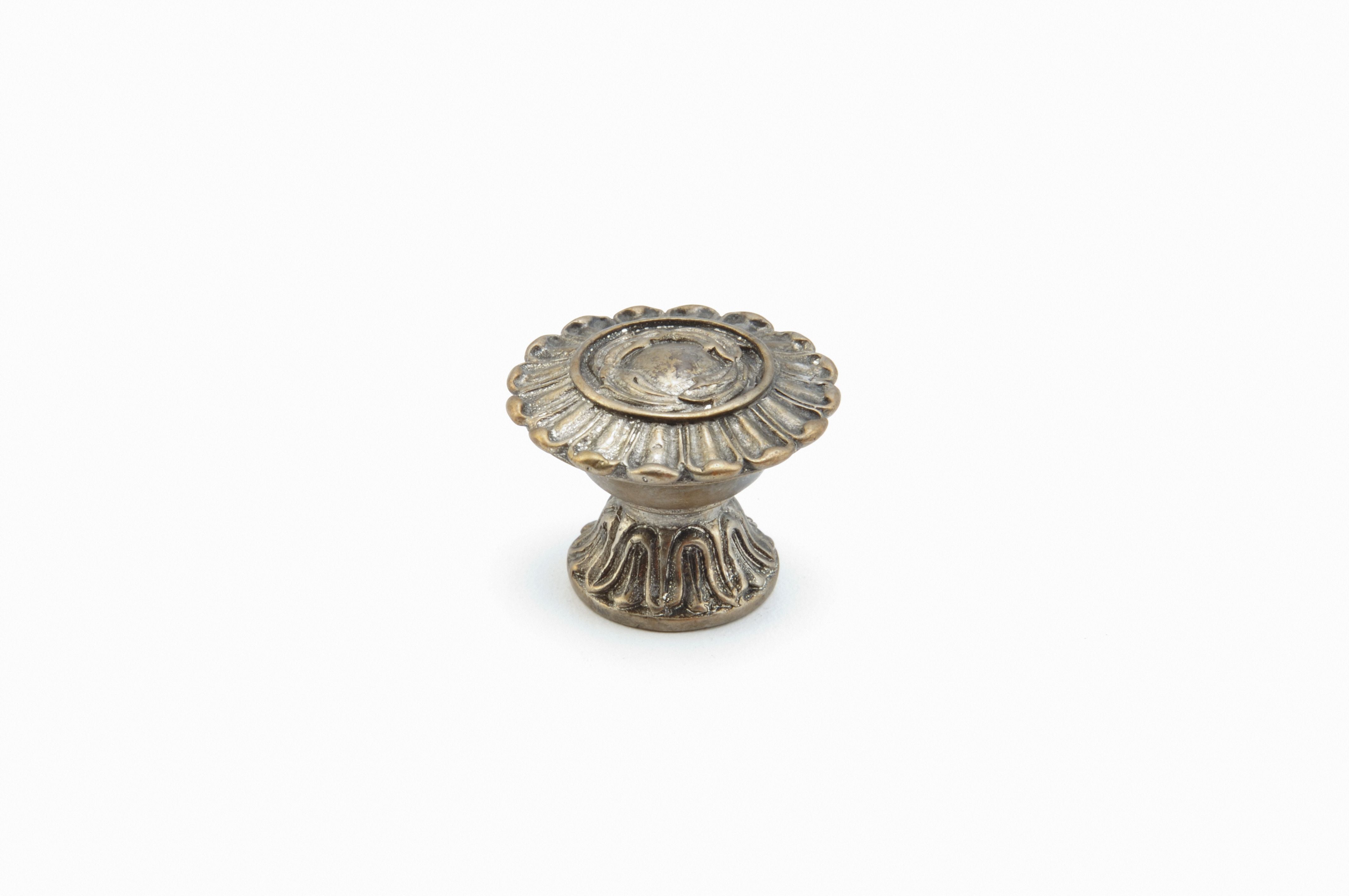 Schaub 937-MSL 1-1/2" French Court Cabinet Knob Monticello Silver Finish Sparrow Supply