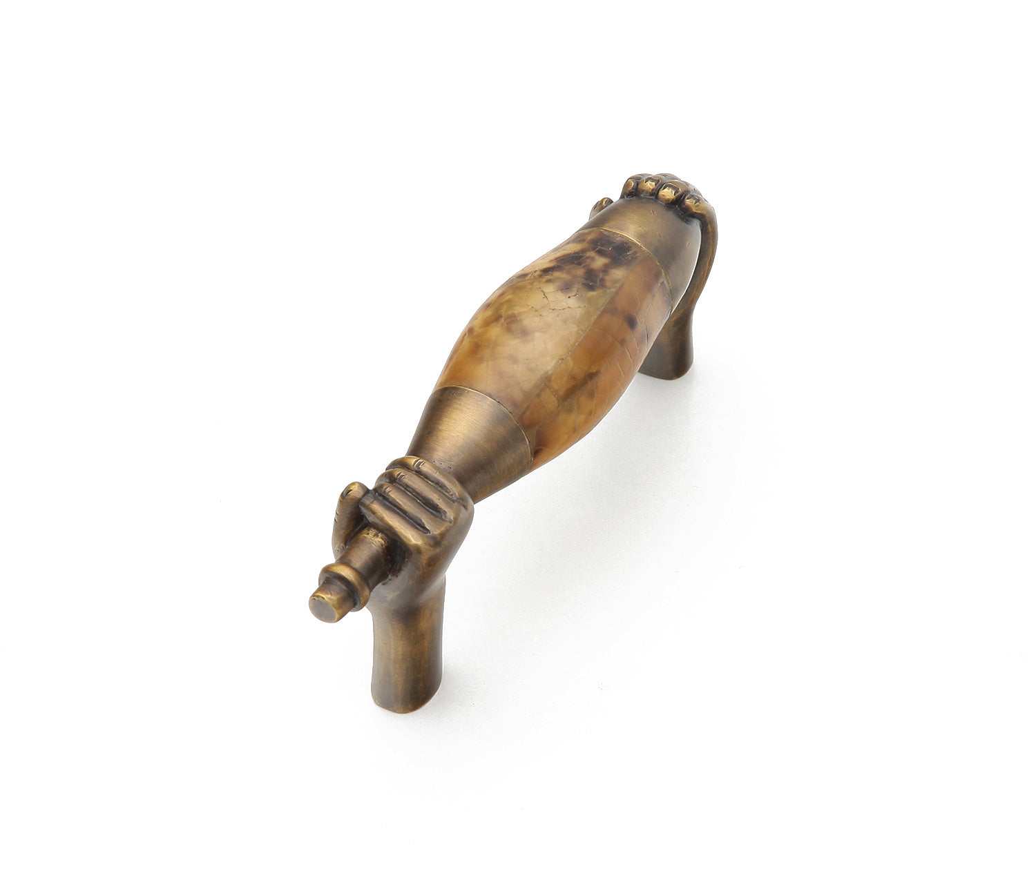 Schaub 942S-ED-PEN 3" Center to Center Tiger Penshell Small Wine Bottle Cabinet Pull Estate Dover Finish Sparrow Supply