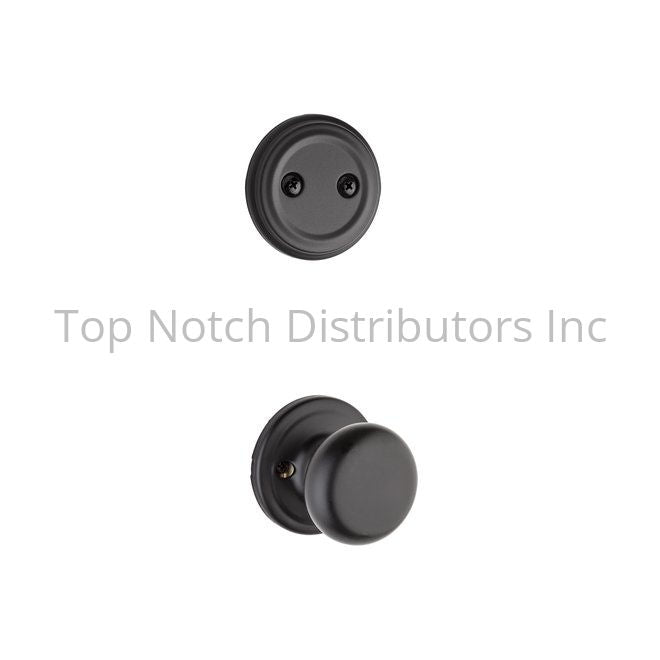 Kwikset 968H-514 Hancock Knob Interior Dummy Handleset Trim Matte B... Sparrow Supply