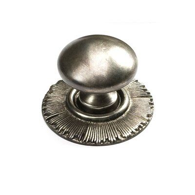 Schaub 970-SA 1-1/4" Sunburst Cabinet Knob Silver Antique Finish Sparrow Supply