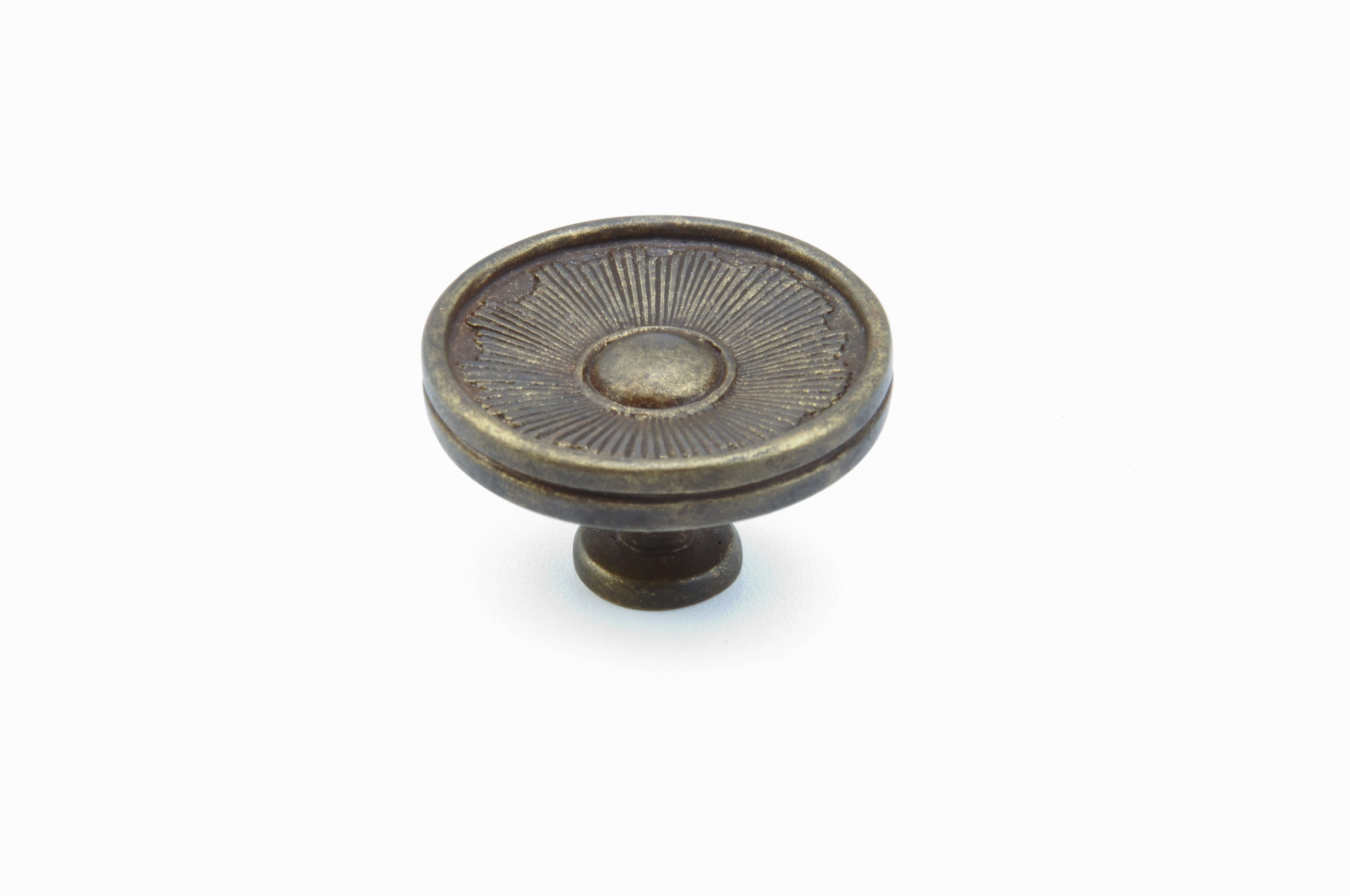 Schaub 972-HLB 1-3/8" Sunburst Cabinet Knob Highlighted Bronze Finish Sparrow Supply
