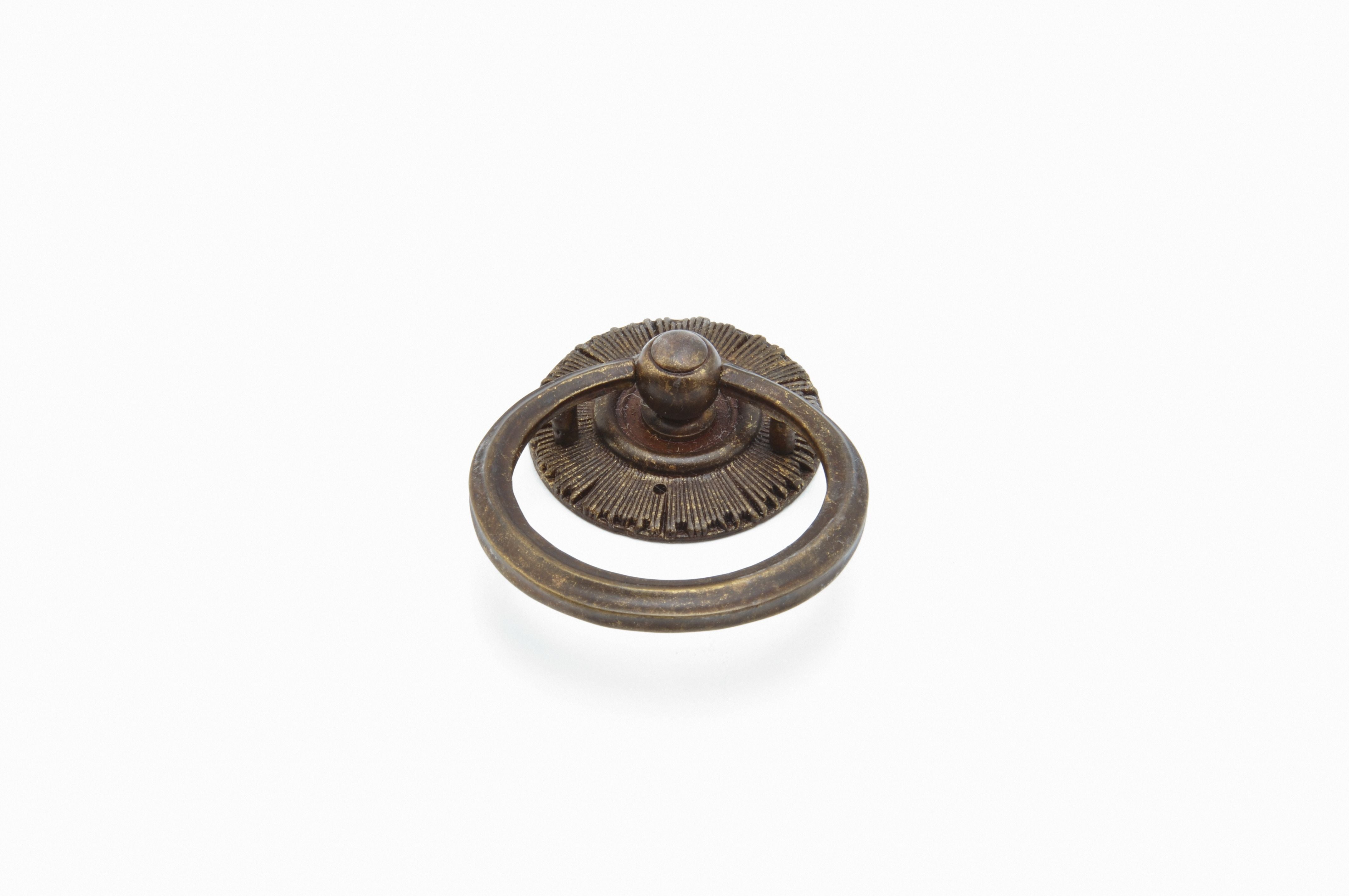 Schaub 977-HLB 2-1/4" x 3" Sunburst Ring Pull and Backplate Highlighted Bronze Finish Sparrow Supply