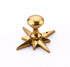 Schaub 982-PAR 3/4" Sonata Round Cabinet Knob with Star Backplate Paris Brass Finish Sparrow Supply