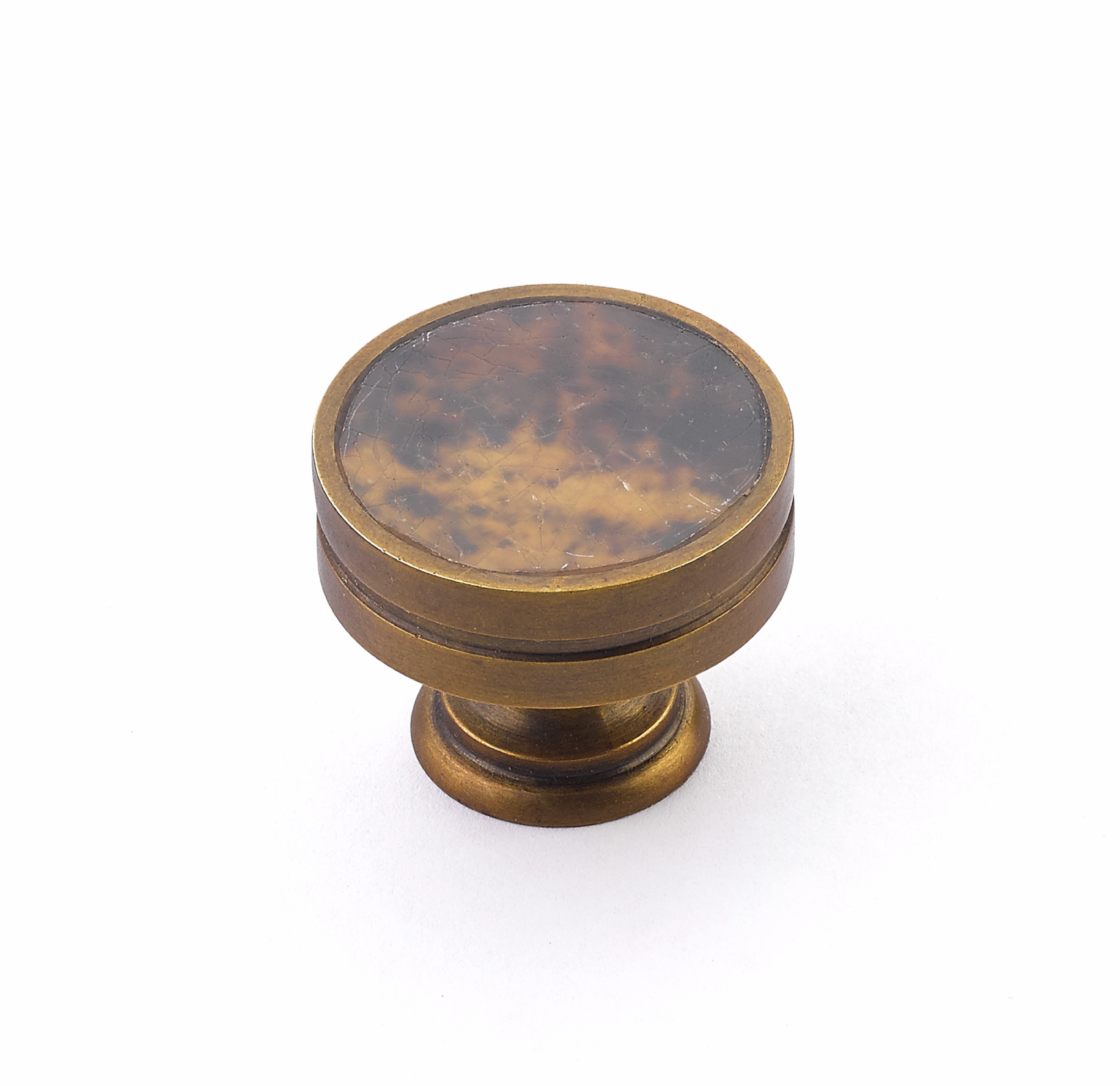 Schaub 990-PEN-ED 1-3/8" Tiger Penshell Cabinet Knob Estate Dover Finish Sparrow Supply