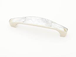 Schaub 992-4-MOP-PN 4" Center to Center Mother of Pearl Cabinet Pull Polished Nickel Finish Sparrow Supply