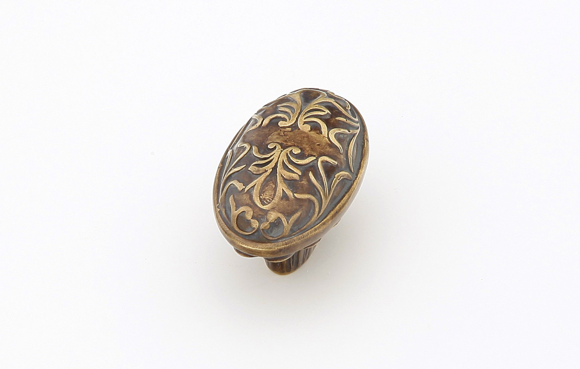 Schaub 993-MBR 5/8" Oval Cantata Cabinet Knob Monticello Brass Finish Sparrow Supply