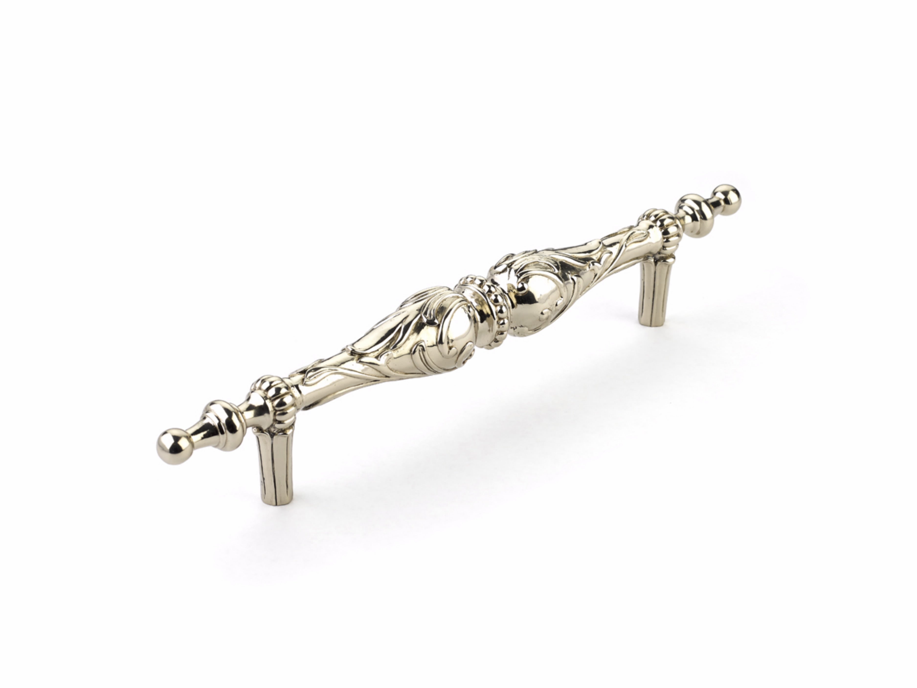 Schaub 997-WB 8" Center to Center Symphony Cantata Cabinet Pull White Brass Finish Sparrow Supply