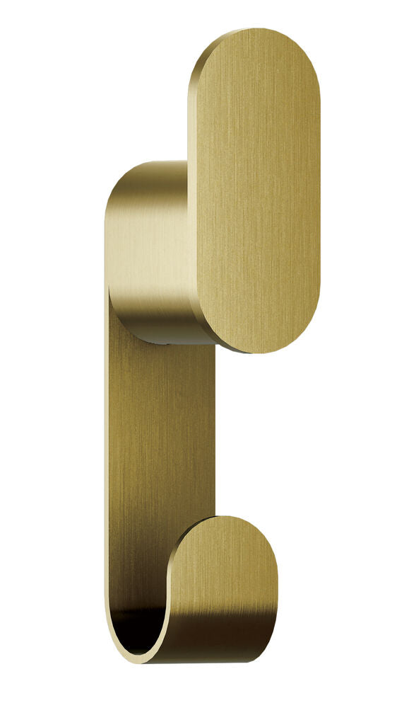 Bradley 9B1-110200-BR Robe Hook- Stainless-Surface Mtd, Double Hook Brushed Brass