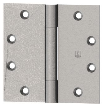 Hager AB70041226D 4-1/2" x 4-1/2" Full Mortise Standard Weight Concealed Anti Friction Bearing Three Knuckle Hinge Satin Chrome Finish Sparrow Supply