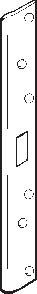 Don-Jo AST21346WH 1-3/4" x 18" Double Hole Strike for 5-1/2" and 6" Centers White Finish