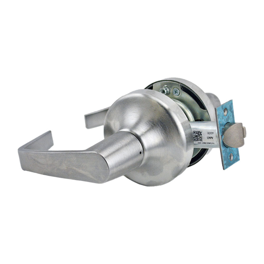 ASSA Abloy Accentra AU4708LN626 Classroom Augusta Lever Grade 1 Cylindrical Lock with Para Keyway, 694 Latch, and 497-114 Strike US26D (626) Satin Chrome Finish Sparrow Supply