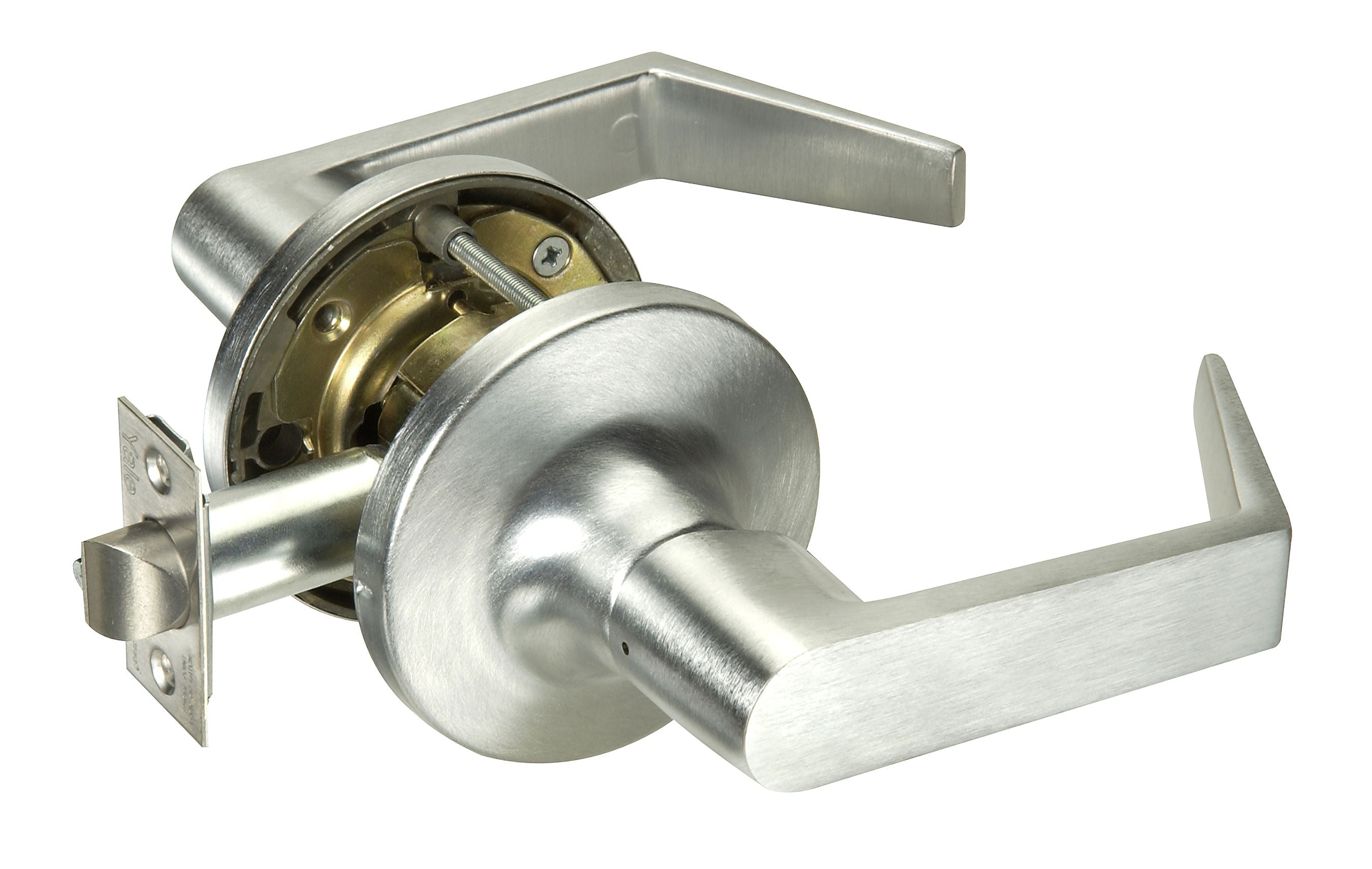 ASSA Abloy Accentra AU5401LN626 Passage Augusta Lever Grade 1 Cylindrical Lock with 693 Latch and 497-114 US26D (626) Satin Chrome Finish Sparrow Supply