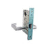 ASSA Abloy Accentra AUCN8801FL626 Passage Mortise Lock with Augusta Lever and Camden Escutcheon with 2815 Curved Lip Strike US26D (626) Satin Chrome Finish Sparrow Supply