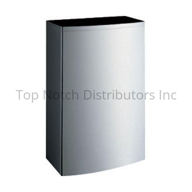 Bobrick B277 Surface Mounted Square Waste Receptacle with LinerMate... Sparrow Supply