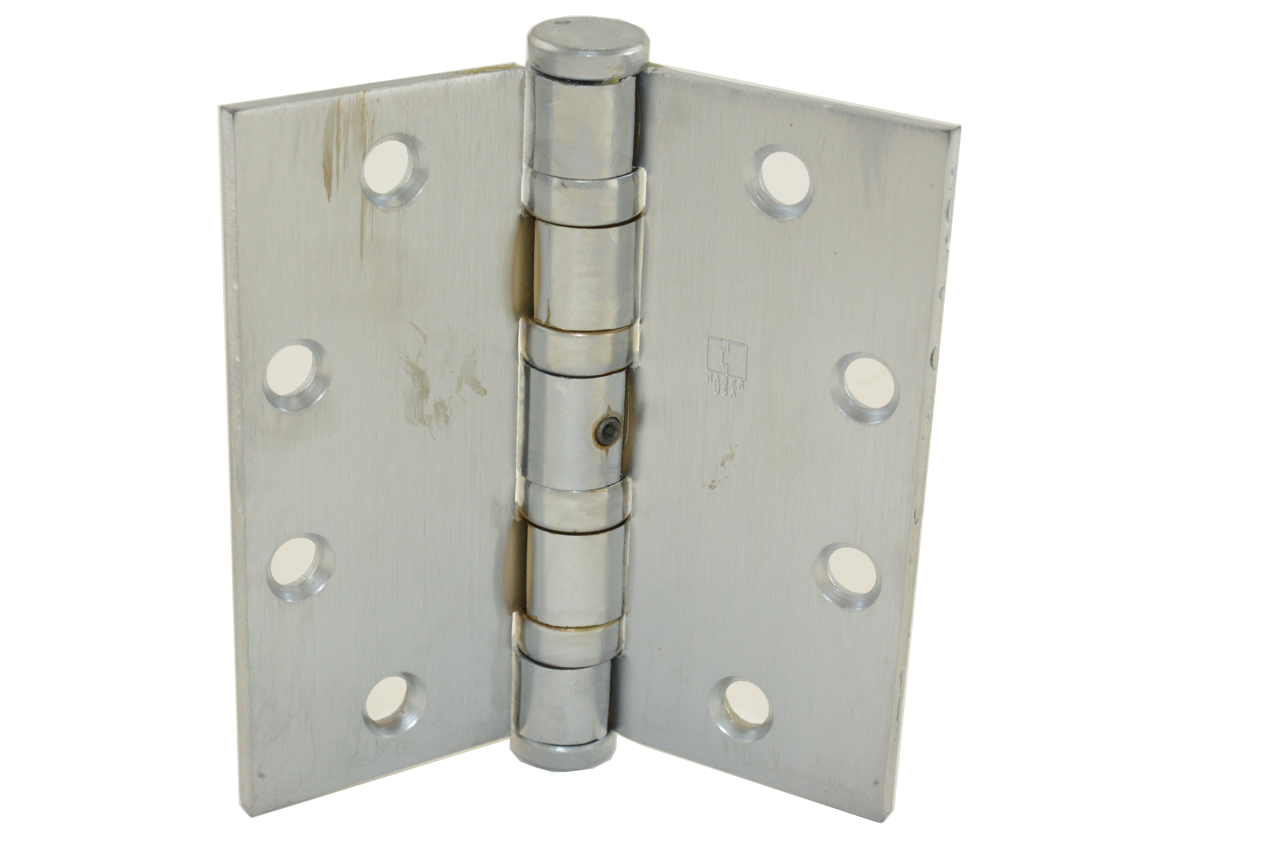 Hager BB116841226DNRP 4-1/2" x 4-1/2" Full Mortise Heavy Weight Ball Bearing Hinge Non Removable Pin Satin Chrome Finish Sparrow Supply