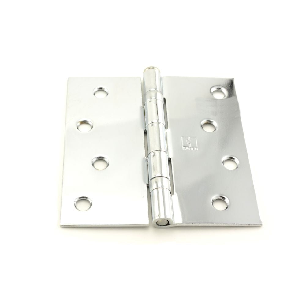 Hager BB1741426EA 4" x 4" Square Corner Ball Bearing Full Mortise Residential Weight Hinge Bright Chrome Finish Sparrow Supply