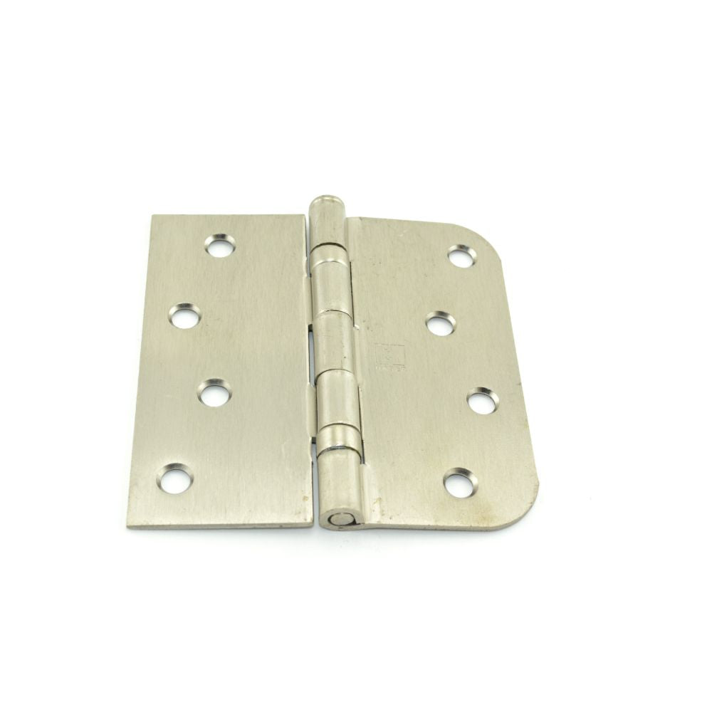 Hager BB1816415EA 4" x 4" Right Hand Square by 5/8” Radius Full Mortise Residential Weight Ball Bearing Hinge Satin Nickel Finish Sparrow Supply