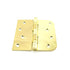 Hager BB181643EA 4" x 4" Right Hand Square by 5/8” Radius Full Mortise Residential Weight Ball Bearing Hinge Bright Brass Finish Sparrow Supply