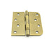 Hager BB181745 4" x 4" Left Hand Square by 5/8” Radius Full Mortise Residential Weight Ball Bearing Hinge Antique Brass Finish Sparrow Supply