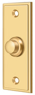 Deltana BBS333CR003 Bell Button; Rectangular Contemporary; Lifetime Brass Finish